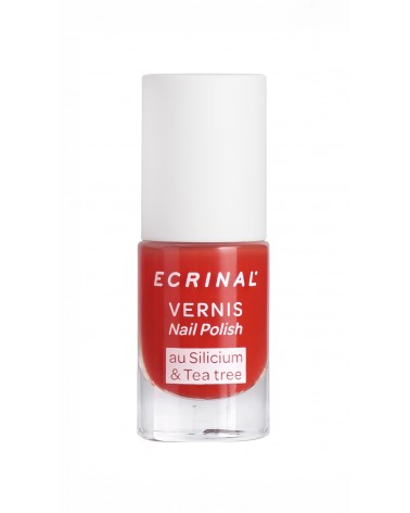Vernis Coloré Silicium et Tea Tree Rouge Corail